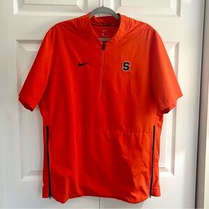 Syracuse Pullover 1/4 Zip Short Sleeve Windbreaker, Nike, Size L